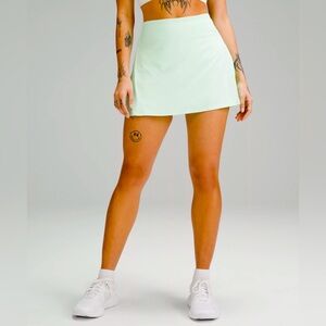 Lululemon Peek Pleat High-Rise Tennis Skirt Mint Moment Sz 2